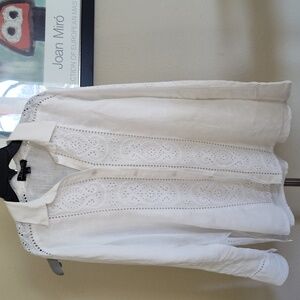 J.Crew Garçon classic shirt in eyelet linen size 6